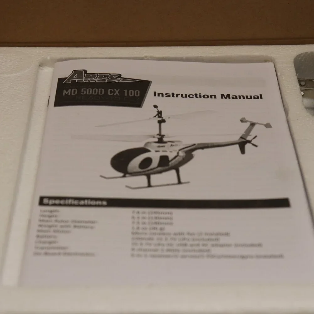 Ares Helicopter Ultra-Micro Indoor Heli Like New in the Box Md 500D‎ CX100